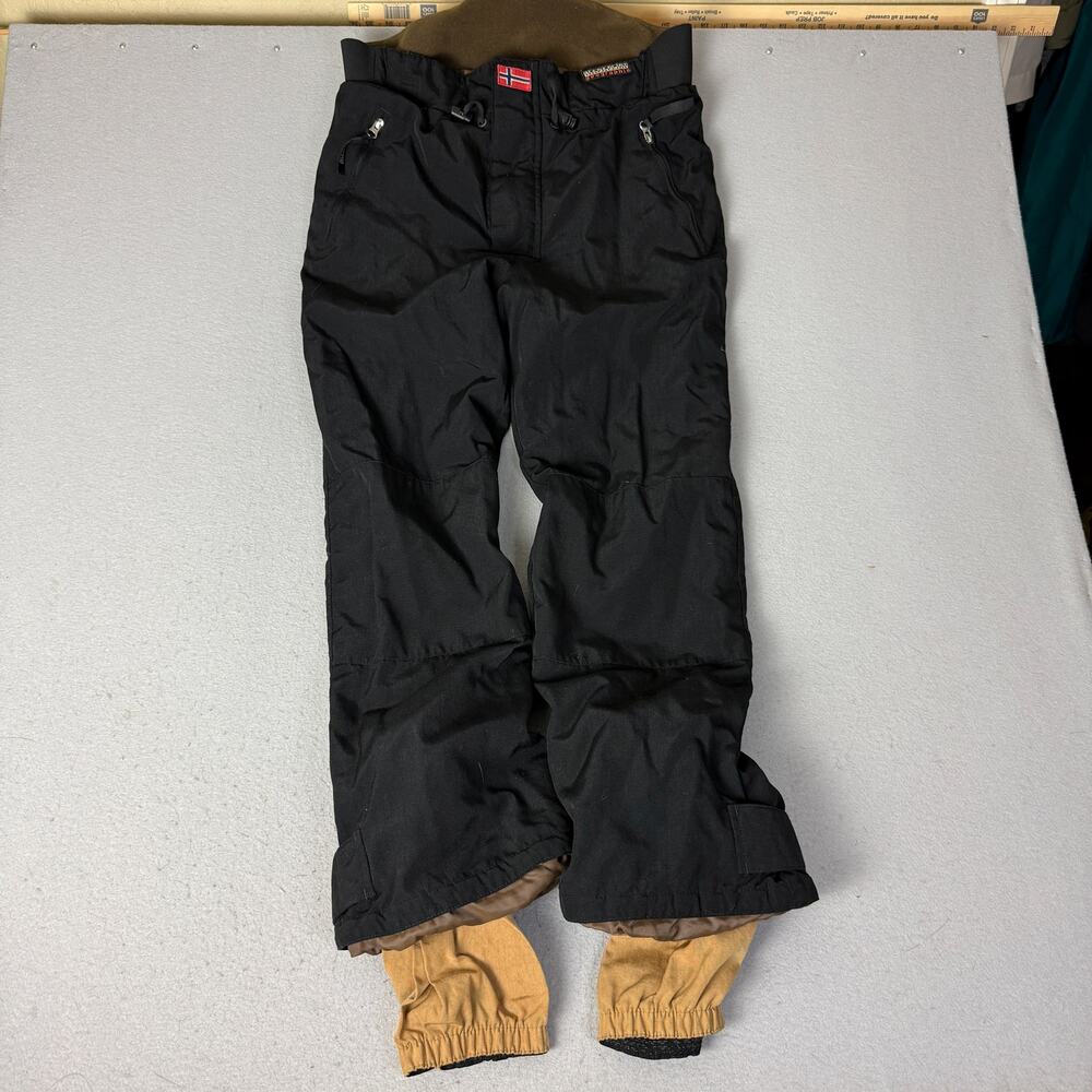 Napapijri Geographic Youth L Black Insulated Ski Snow Pants Adjustable Waist